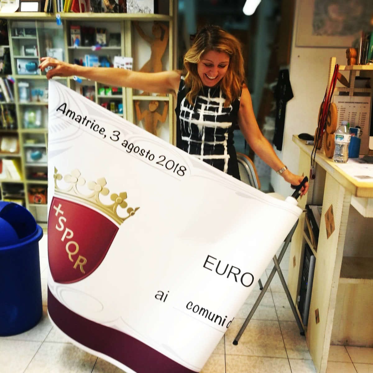 Banner per il comune di Roma - donazione ad Amatrice per terremoto