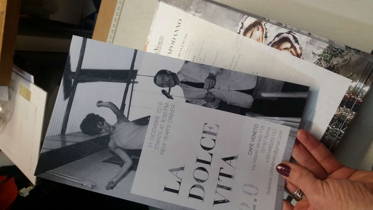 Menu ristorante Via Veneto